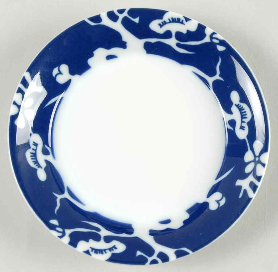 Prunier De Chine Cobalt (Negative) Saucer by Fitz & Floyd-1