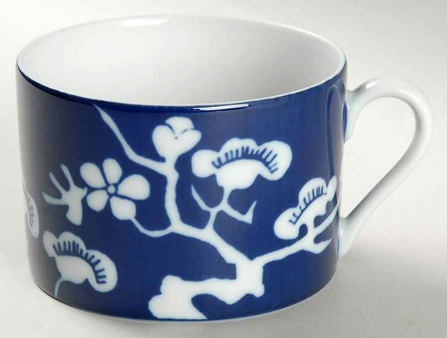 Prunier De Chine Cobalt (Negative) Flat Cup by Fitz & Floyd-1