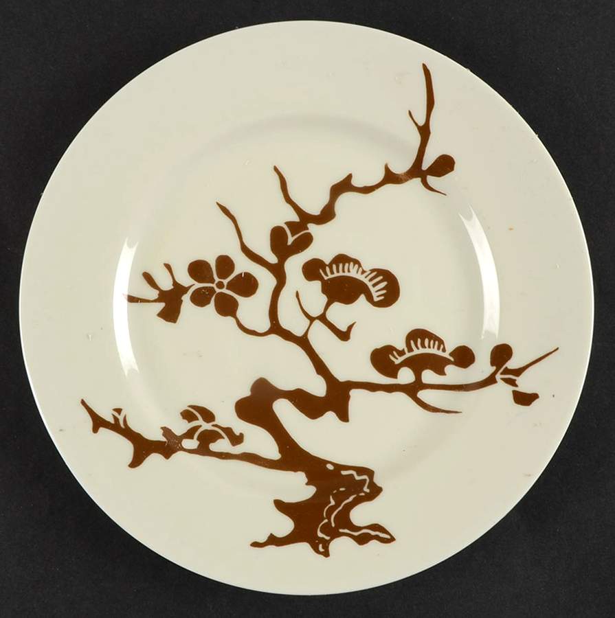 Prunier De Chine Cognac (Positive) Salad Plate by Fitz & Floyd-1