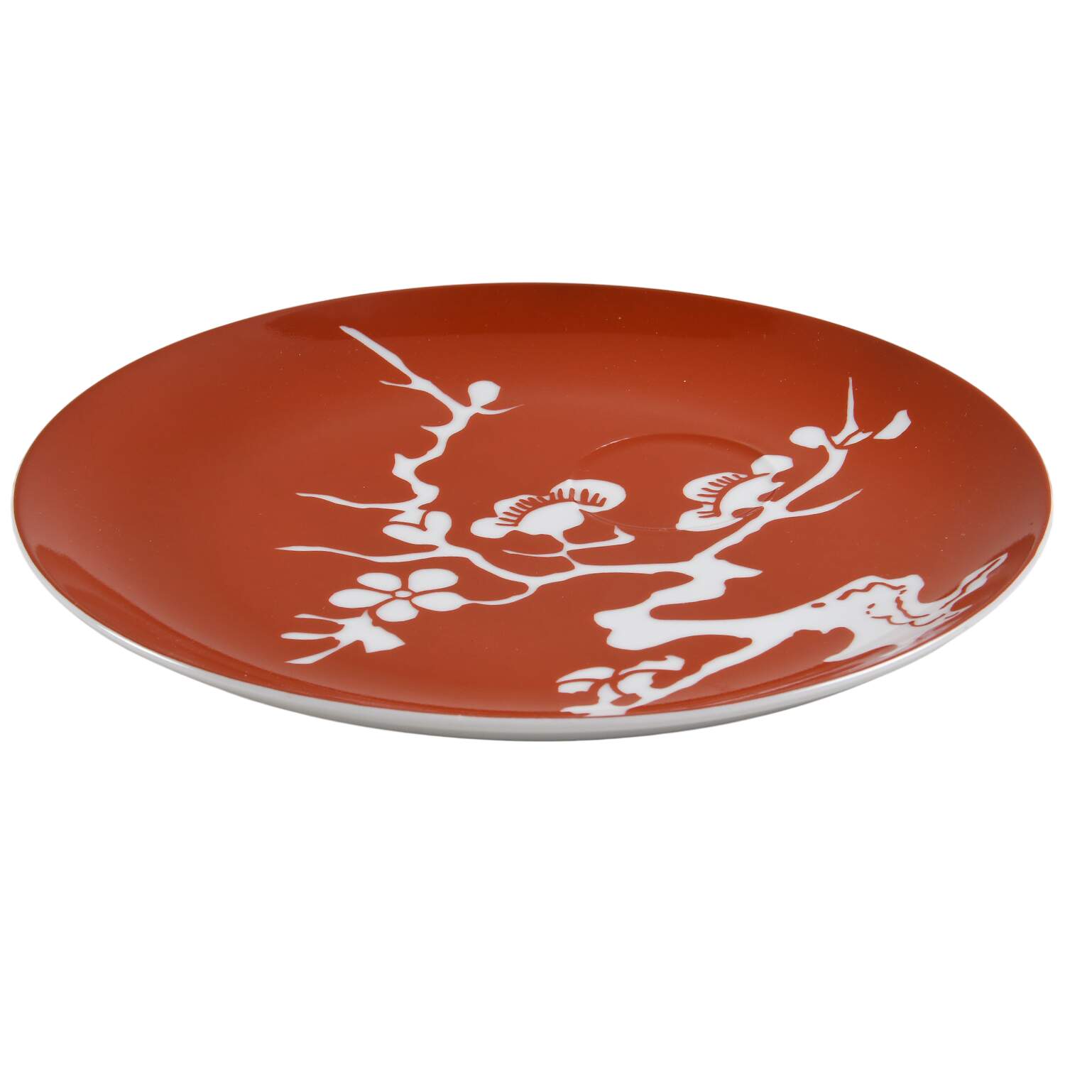 Prunier De Chine Red (Negative) Snack Plate by Fitz & Floyd-1