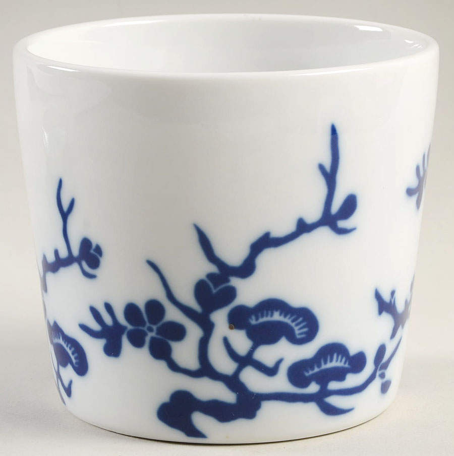 Prunier De Chine Cobalt (Positive) 4" Flower Pot No Underplate by Fitz & Floyd-1