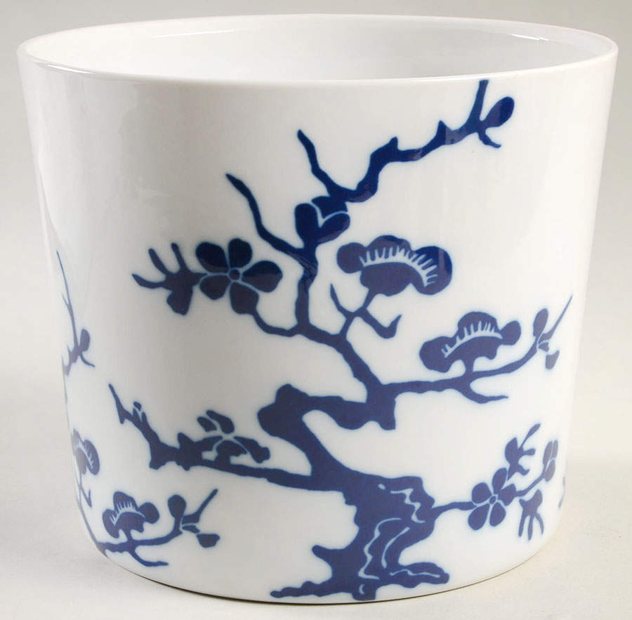 Prunier De Chine Cobalt (Positive) 6" Cachepot by Fitz & Floyd-1
