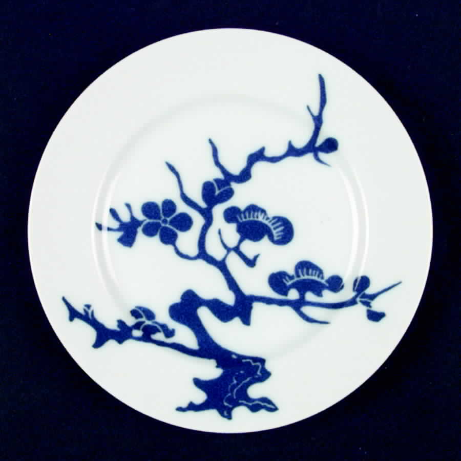 Prunier De Chine Cobalt (Positive) Salad Plate by Fitz & Floyd-1