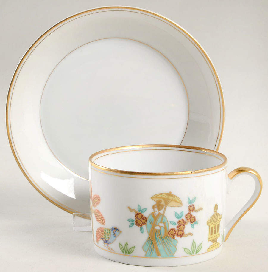 Promenade Flat Cup & Saucer Set by Fitz & Floyd-1