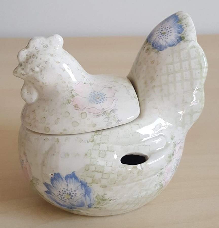 Provence (Pink and Blue Flowers) Butter Tub & Lid by Fitz & Floyd-1