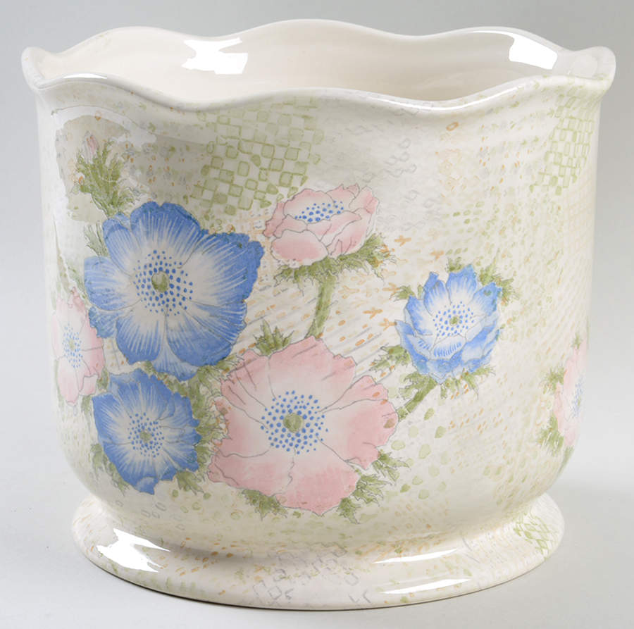 Provence (Pink and Blue Flowers) 6" Planter by Fitz & Floyd-1