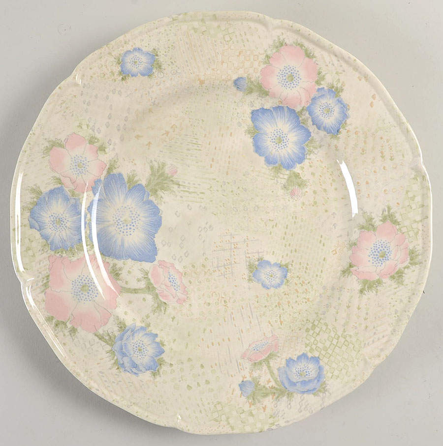 Provence (Pink and Blue Flowers) 12" Chop Plate (Round Platter) by Fitz & Floyd-1