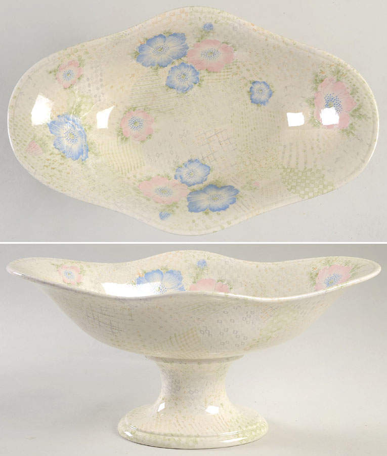 Provence (Pink and Blue Flowers) Oval Centerpiece by Fitz & Floyd-1