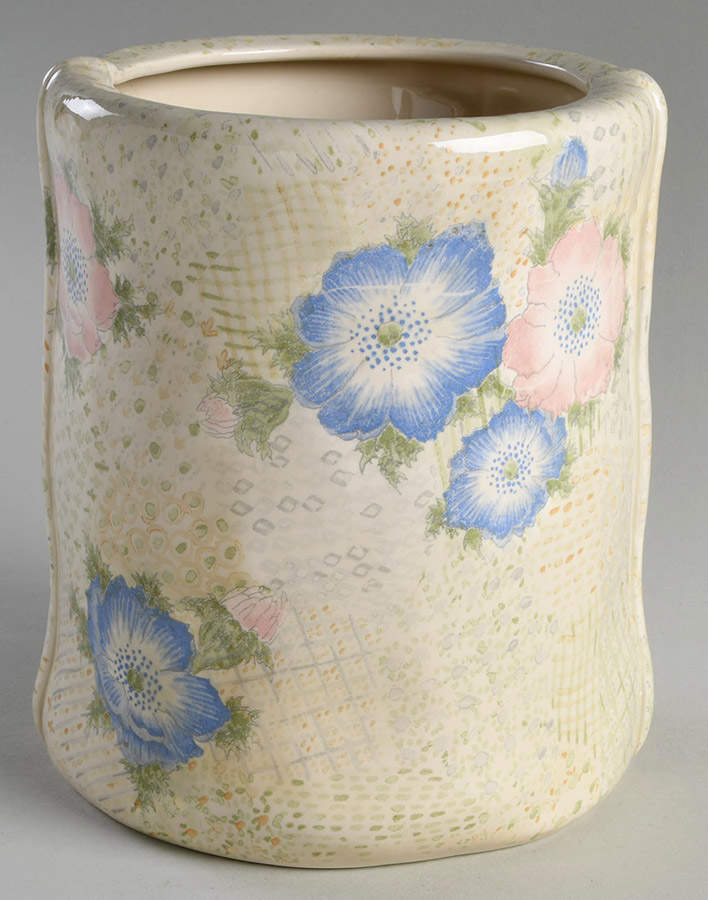Provence (Pink and Blue Flowers) Large Canister No Lid by Fitz & Floyd-1