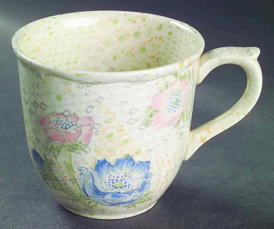 Provence (Pink and Blue Flowers) Flat Cup by Fitz & Floyd-1
