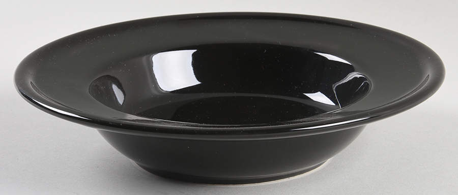 Quadrille Black (Earthenware) Rim Soup Bowl by Fitz & Floyd-1