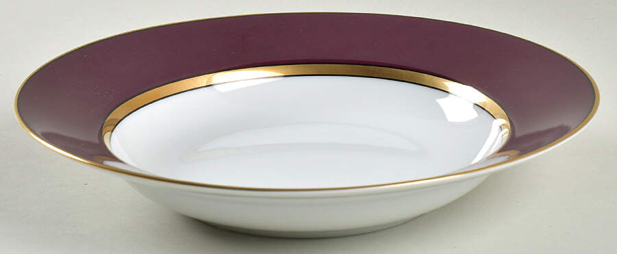 Renaissance Aubergine Large Rim Soup Bowl by Fitz & Floyd-1