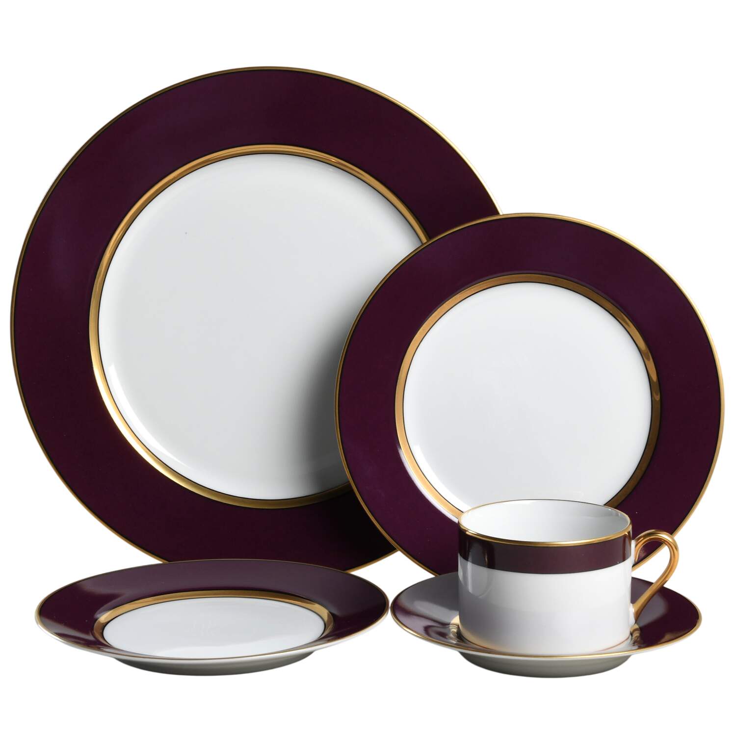 Renaissance Aubergine 5 Piece Place Setting by Fitz & Floyd-1