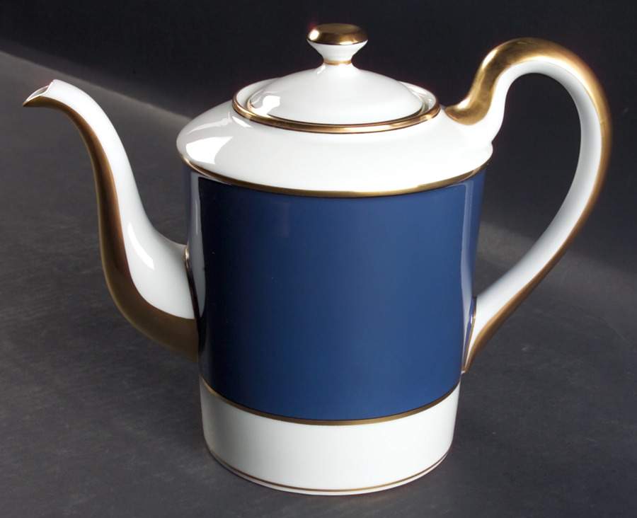 Renaissance Cerulean Blue (Japan) Coffee Pot & Lid by Fitz & Floyd-1