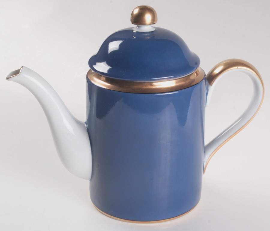Renaissance Cerulean Blue (Japan) Coffee Pot & Lid by Fitz & Floyd-1