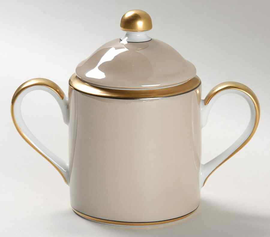 Renaissance Beige Mist Sugar Bowl & Lid by Fitz & Floyd-1