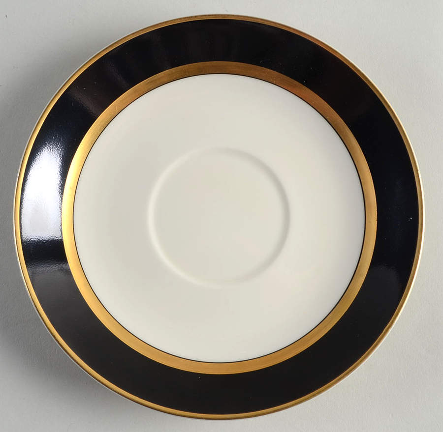 Renaissance Black On Buff Saucer for Cream Soup Bowl by Fitz & Floyd-1