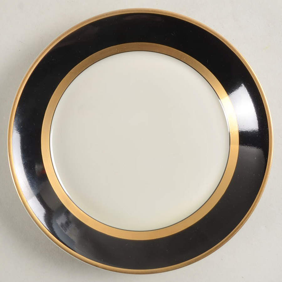 Renaissance Black On Buff Saucer by Fitz & Floyd-1