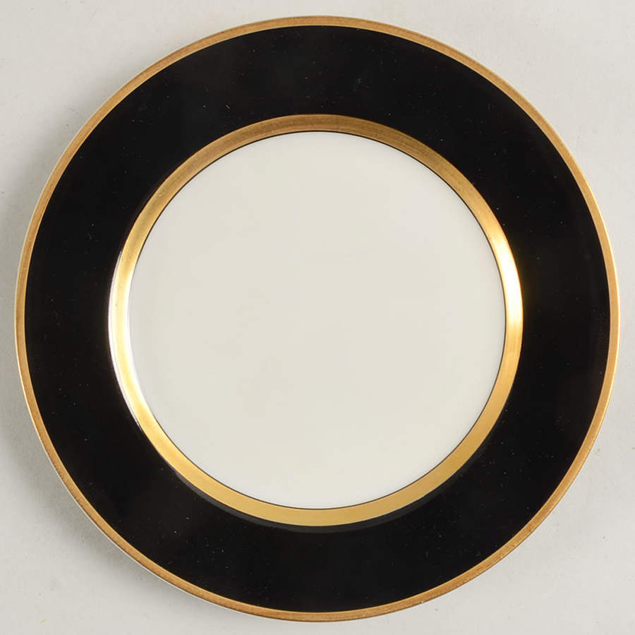 Renaissance Black On Buff Bread & Butter Plate by Fitz & Floyd-1