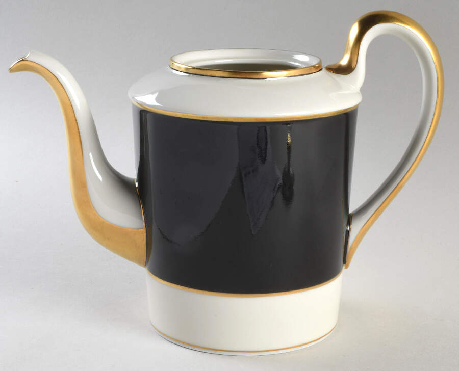 Renaissance Black On Buff Coffee Pot No Lid by Fitz & Floyd-1