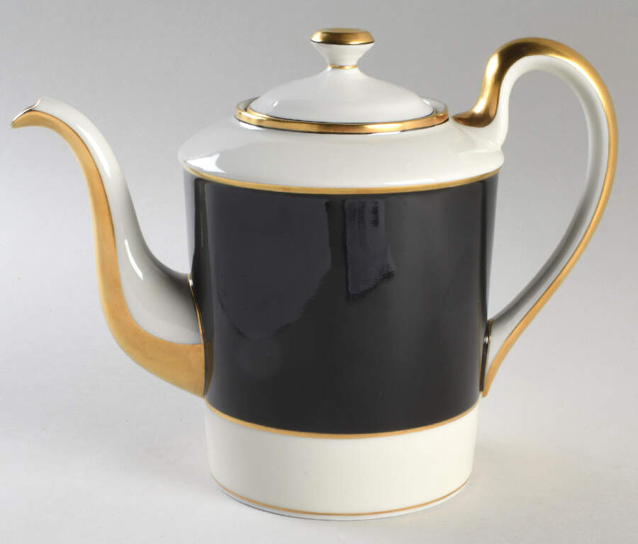 Renaissance Black On Buff Coffee Pot & Lid by Fitz & Floyd-1