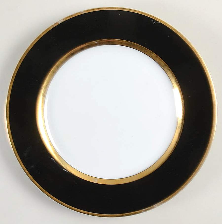 Renaissance Black On White Salad Plate by Fitz & Floyd-1