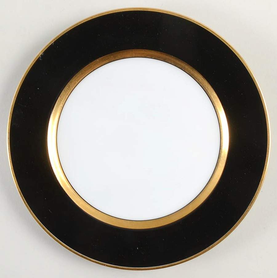 Renaissance Black On White Bread & Butter Plate by Fitz & Floyd-1
