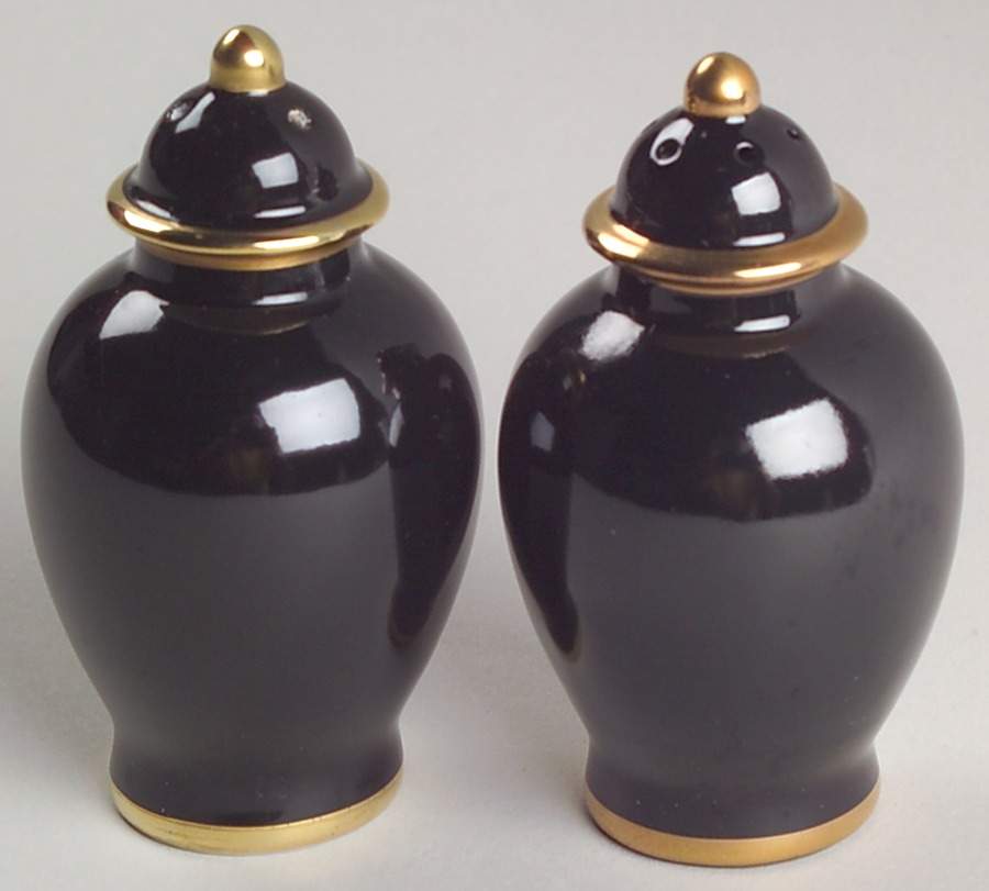 Renaissance Black On White Salt & Pepper Set by Fitz & Floyd-1