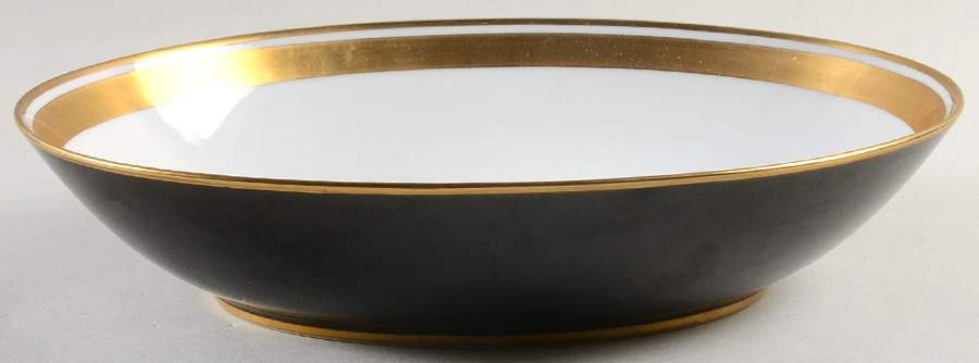 Renaissance Black On White 10" Oval Vegetable Bowl by Fitz & Floyd-1