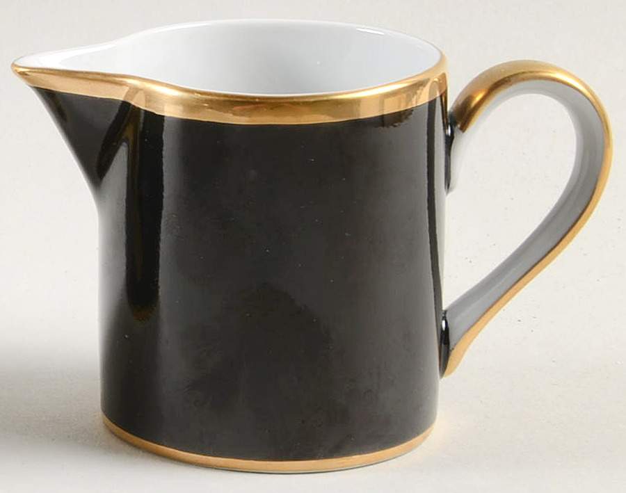 Renaissance Black On White Creamer by Fitz & Floyd-1