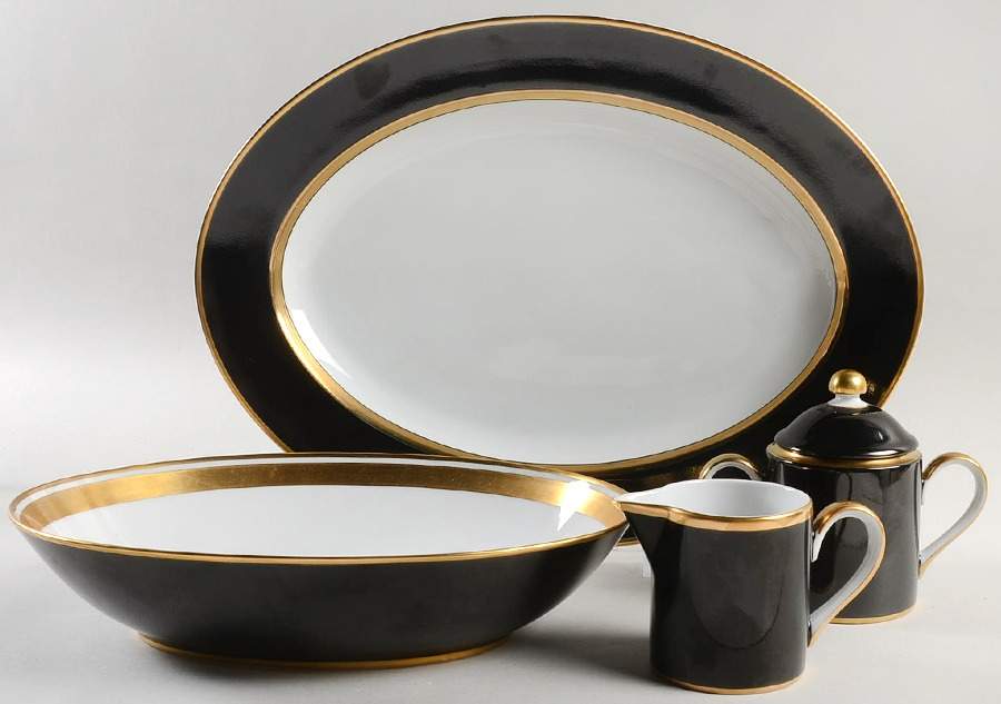 Renaissance Black On White 5 Piece Hostess Set by Fitz & Floyd-1