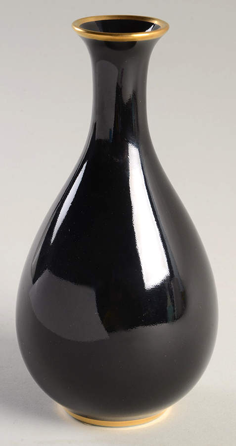Renaissance Black On White 6" Bud Vase by Fitz & Floyd-1