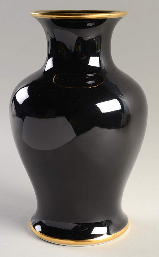 Renaissance Black On White 11" Vase by Fitz & Floyd-1