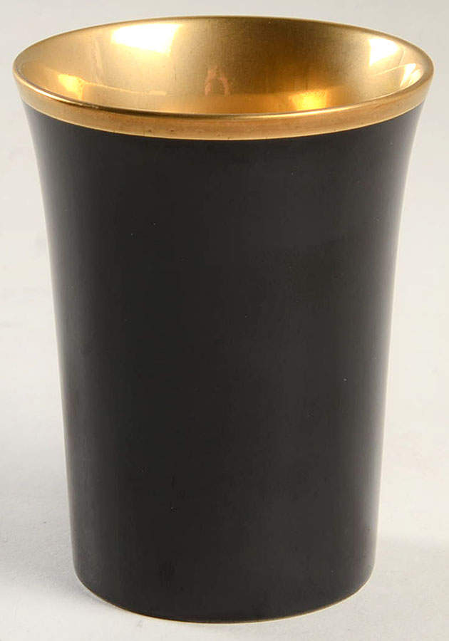 Renaissance Black On White China Bathroom Tumbler by Fitz & Floyd-1