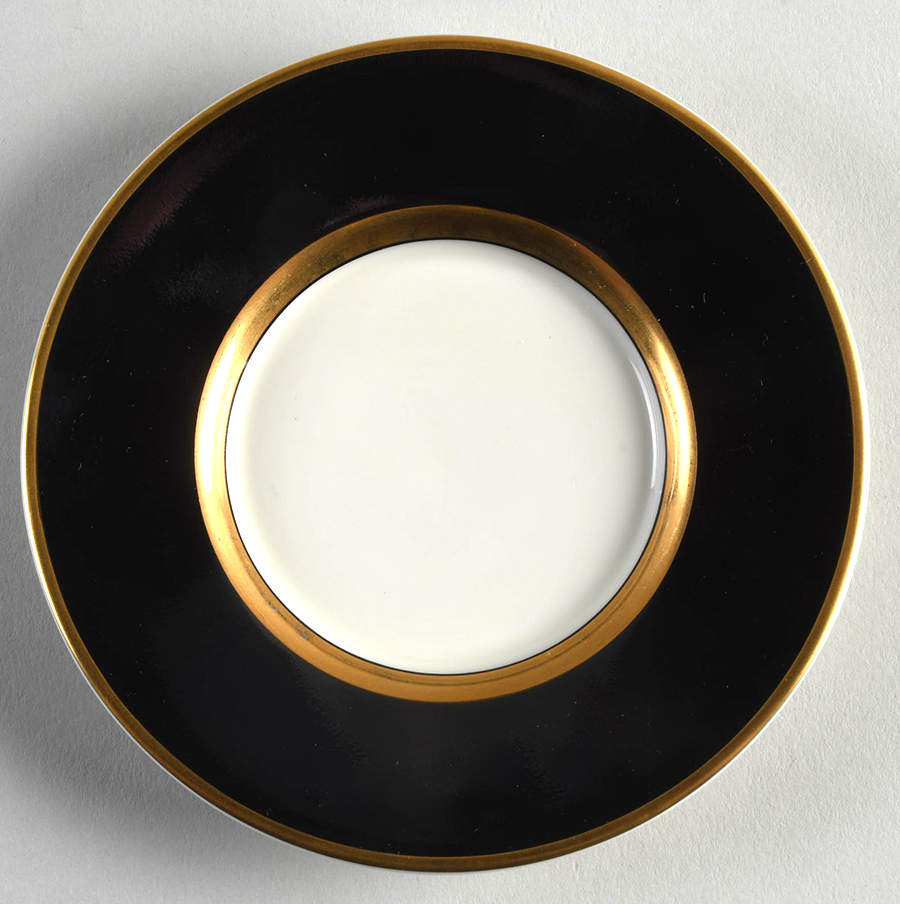 Renaissance Black On White Saucer for Demitasse Cup by Fitz & Floyd-1