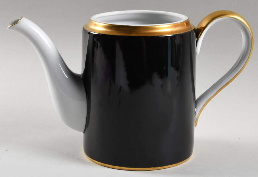 Renaissance Black On White Coffee Pot No Lid by Fitz & Floyd-1