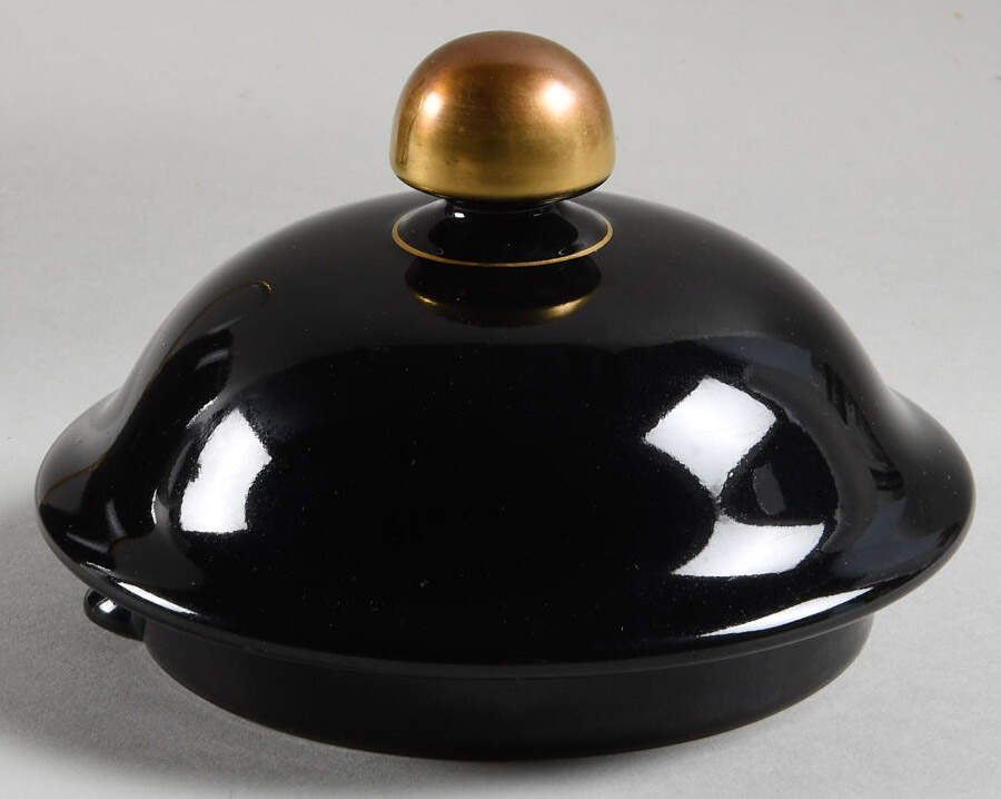 Renaissance Black On White Lid for Coffee Pot by Fitz & Floyd-1