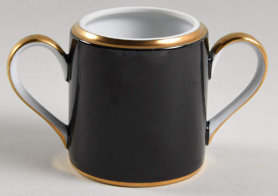 Renaissance Black On White Sugar Bowl No Lid by Fitz & Floyd-1