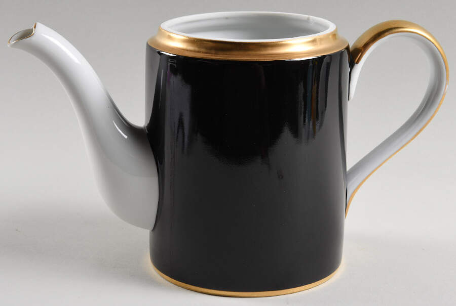 Renaissance Black On White Coffee Pot No Lid by Fitz & Floyd-1