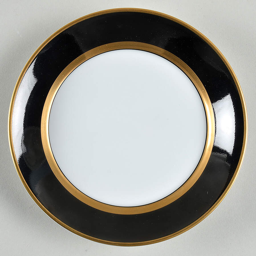 Renaissance Black On White Saucer by Fitz & Floyd-1