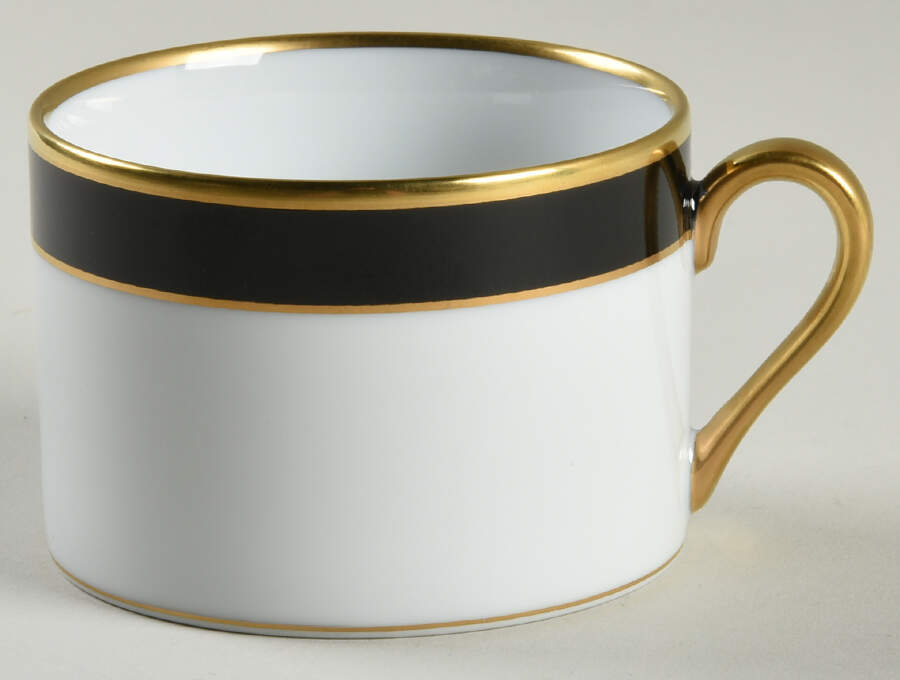 Renaissance Black On White Flat Cup by Fitz & Floyd-1