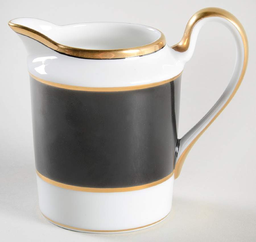 Renaissance Black On White Creamer by Fitz & Floyd-1