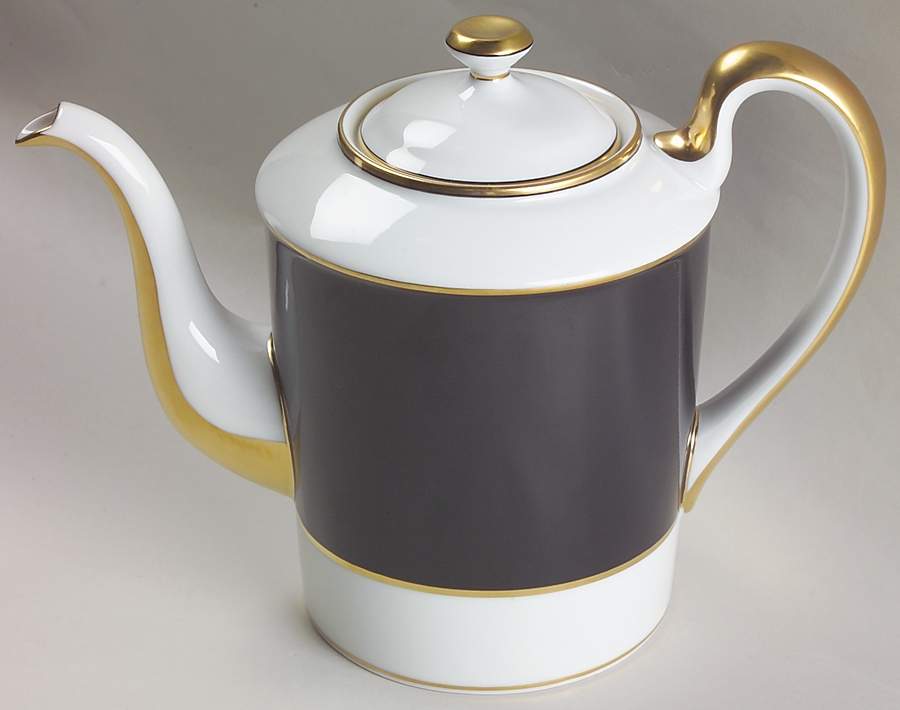 Renaissance Black On White Coffee Pot & Lid by Fitz & Floyd-1