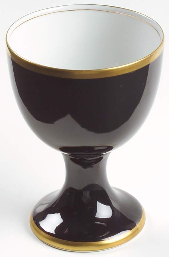 Renaissance Black On White China Goblet by Fitz & Floyd-1