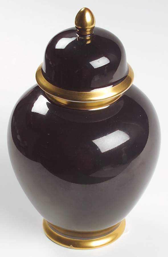 Renaissance Black On White Medium Ginger Jar & Lid by Fitz & Floyd-1