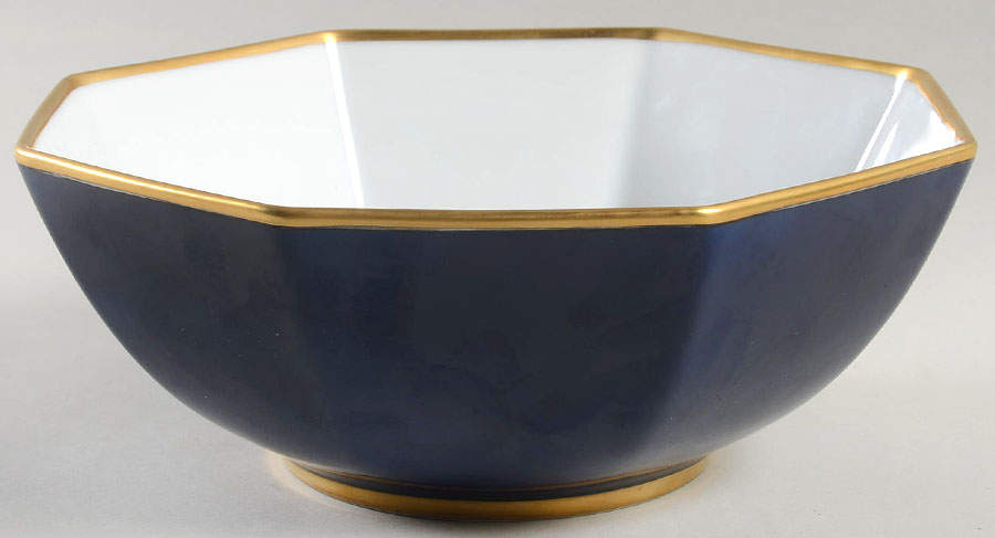 Renaissance Cobalt Blue (Japan) 9" Octagonal Vegetable Bowl by Fitz & Floyd-1