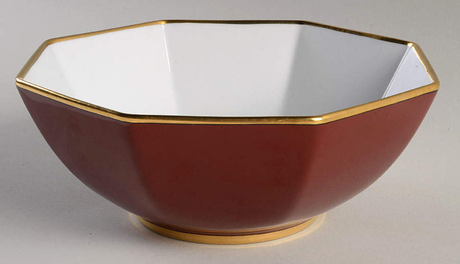 Renaissance Cinnabar 9" Octagonal Vegetable Bowl by Fitz & Floyd-1