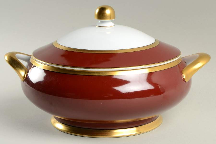 Renaissance Cinnabar Round Covered Vegetable by Fitz & Floyd-1