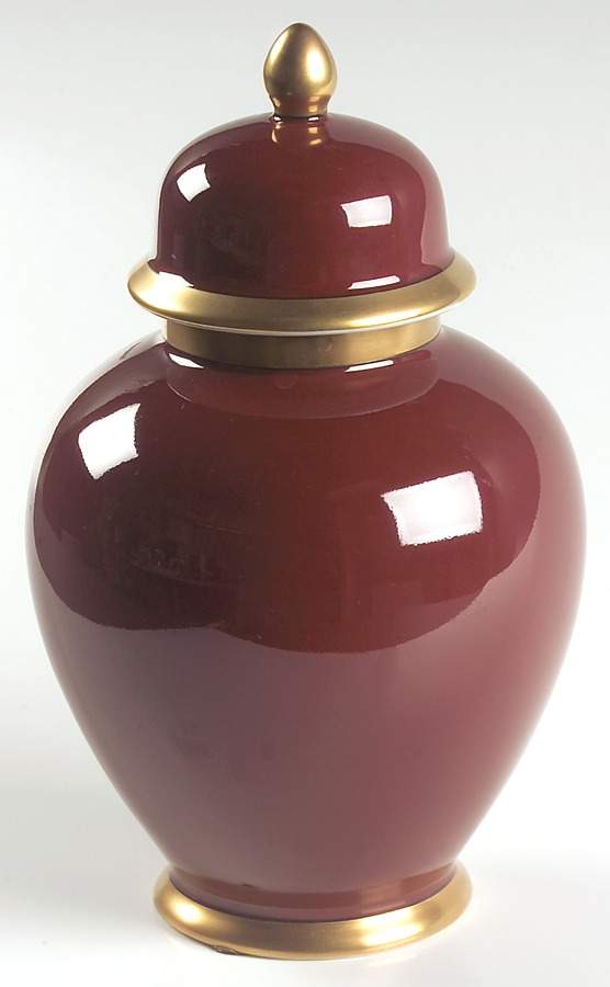 Renaissance Cinnabar Medium Ginger Jar & Lid by Fitz & Floyd-1