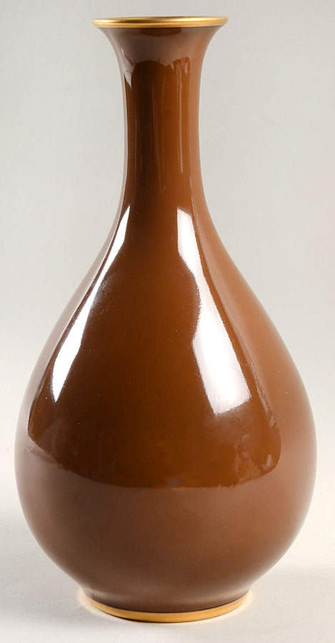 Renaissance Cognac (Medium Brown) 9" Vase by Fitz & Floyd-1